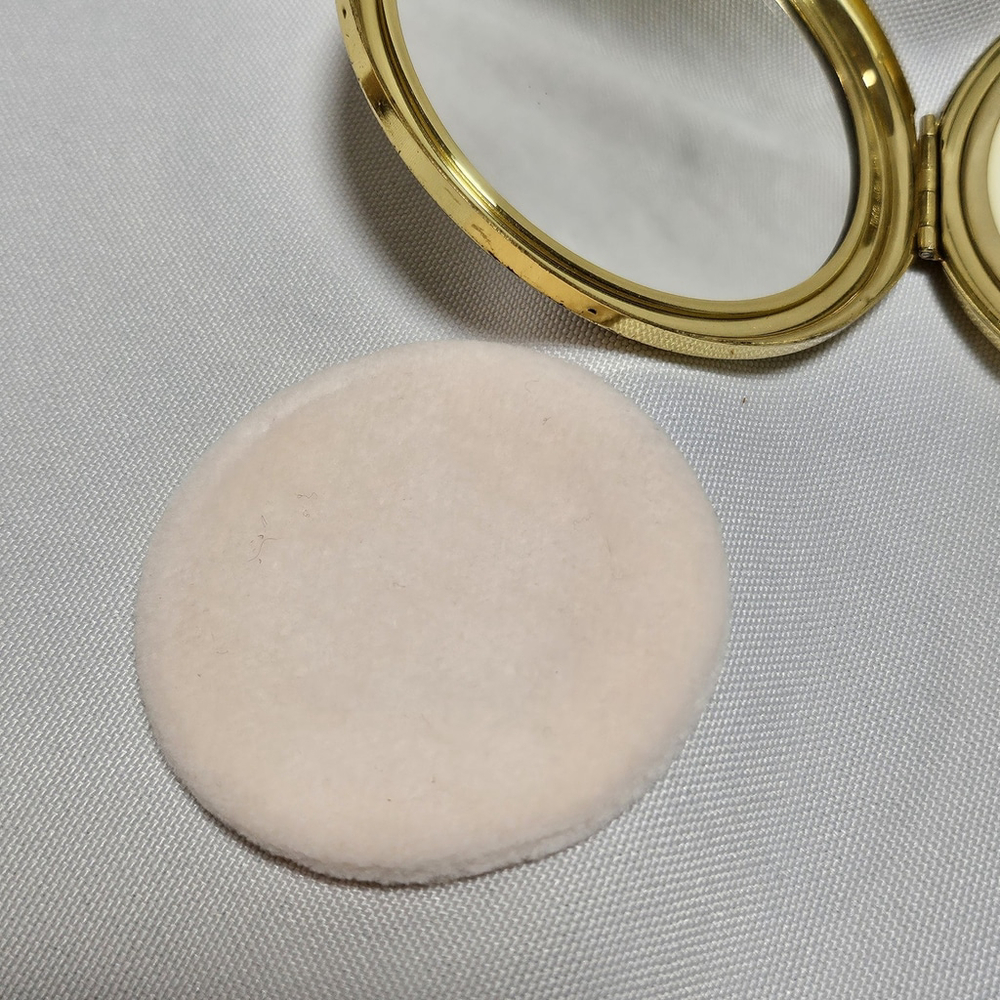 Vintage 1930-1940's Japan Art of Chokin Gold Silver Floral Nacon Compact Unused - Picture 4 of 12